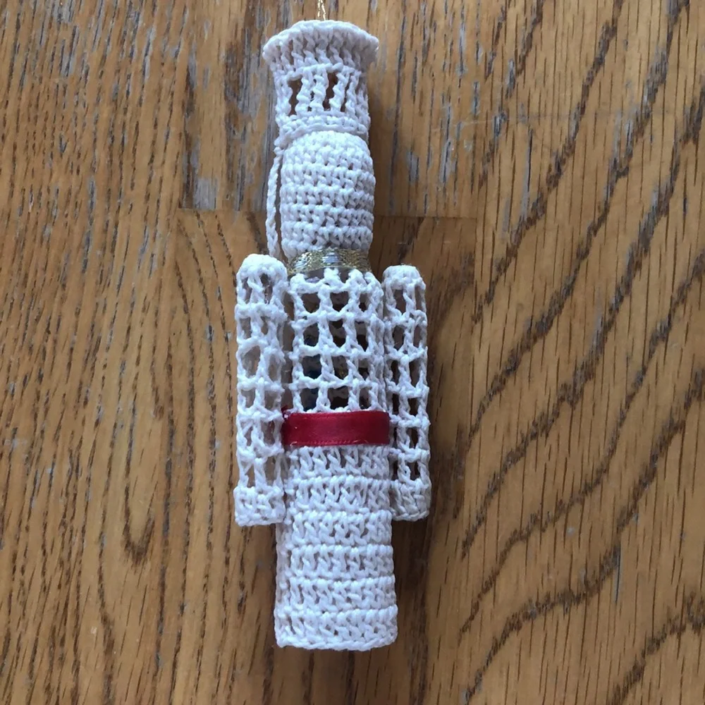 Set of 4 crocheted Christmas ornaments- Angel, tree, bells,drummer